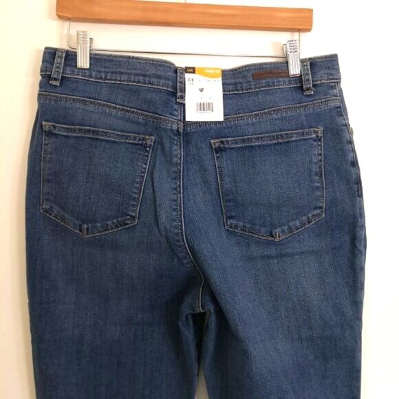 Lee Instantly Slims Straight Leg Jeans Medium Wash Size 10 Short - Picture 4 of 4